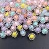 20Pcs Transparent/Matte Rose Flower Beads DIY Jewelry Accessories Creative for Bracelet Necklace Making Handmade Material