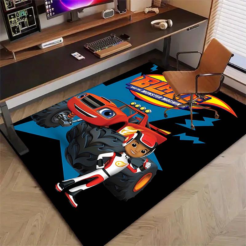 1pc Blaze and the Monster Machines (2) Design Printed Area Rug Carpet for Bedroom Living Room Home Decor Rugs Mat Non Slip Mat Rug for Bedside