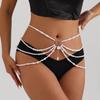 Women Fashion Belt Hip High Imitation Pearl Waist Chain Chunky Fringes Pearl Bikini Body Corset Belly Chain Party Wedding