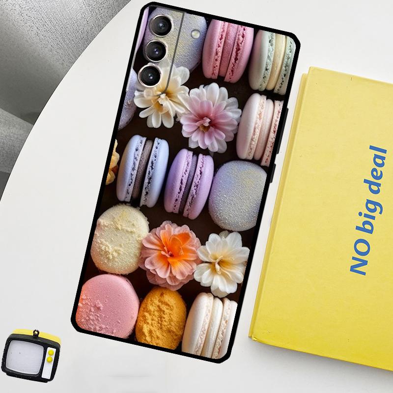 Десерт мороженое Макарон еда чехол для Samsung Galaxy S23 FE S22 Ultra S20 S21 FE S8 S9 S10 Plus Note 10 20 Ultra Cover