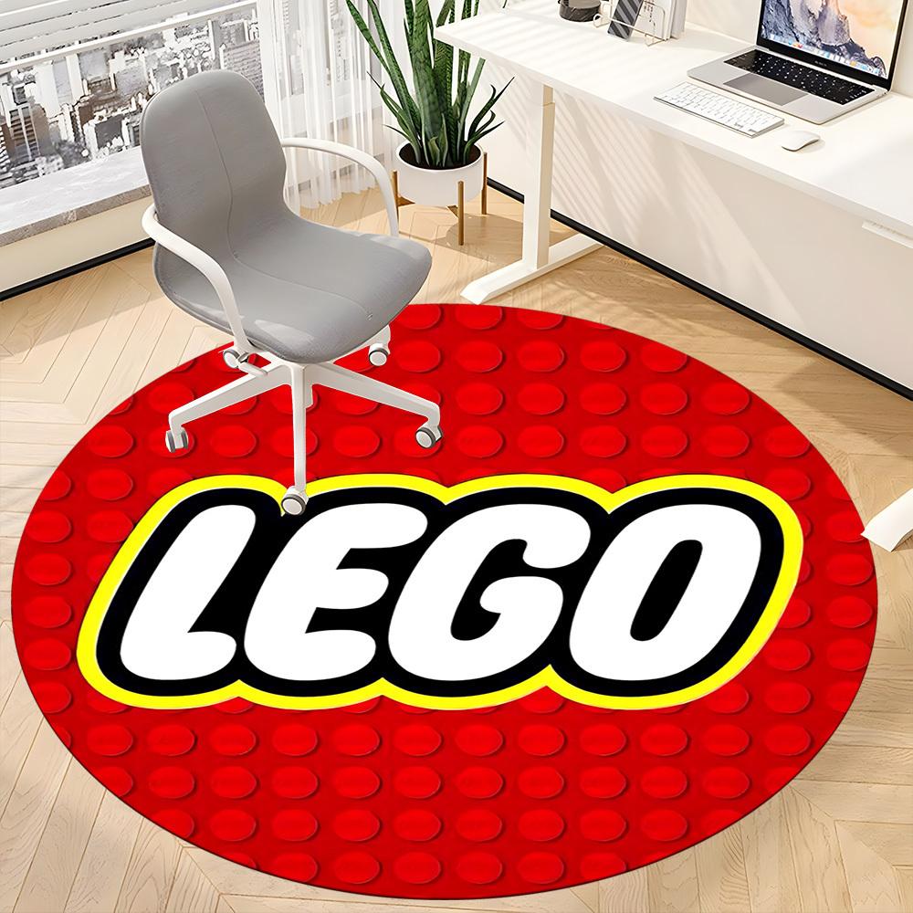 1 шт. Коврик для пола LEGO Office Круглый, Коврик для помещений, Подходит для офиса, Спальни, Гостиной, Домашнего декора, Декор комнаты, Offic a0928182