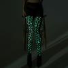 Glow In The Dark Printing Tights Heart Pattern Sexy Pantyhose Seamless Luminous Pantyhose  Girl