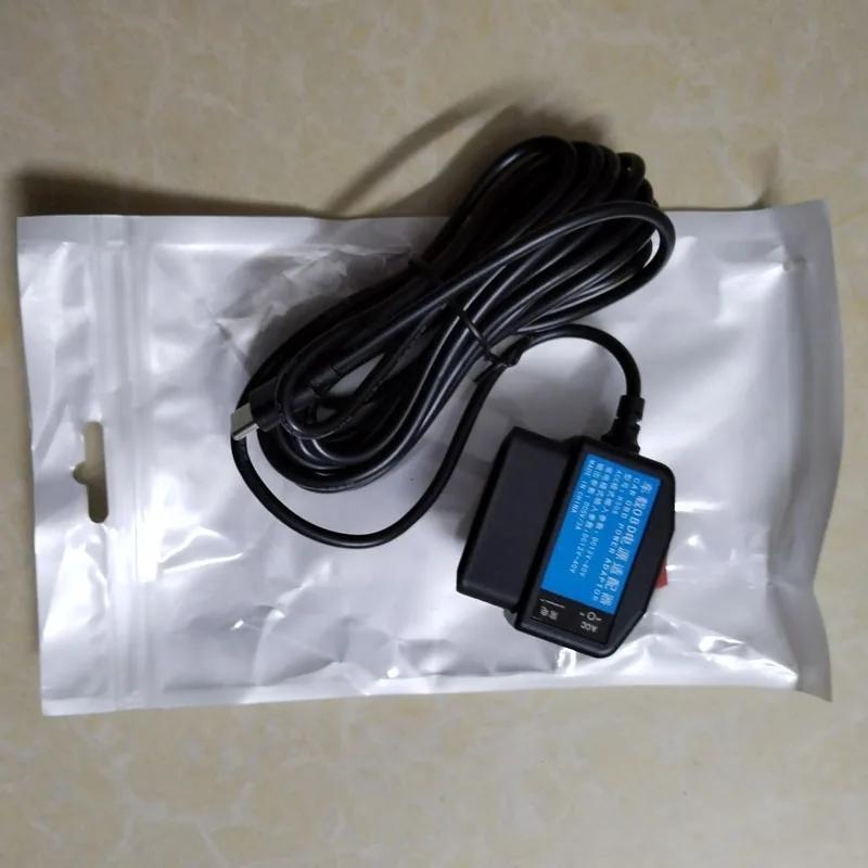 Автомобильное зарядное устройство OBD 16-контактный модуль преобразователя постоянного тока 12 В/24 В/36 В до 5 В 3 А с защитой от низкого напряжения Type-C Micro Mini USB для телефона DVR
