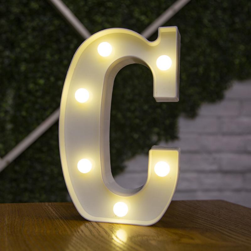 LED буквы питание от батарейки для оформления праздников/вечеринок