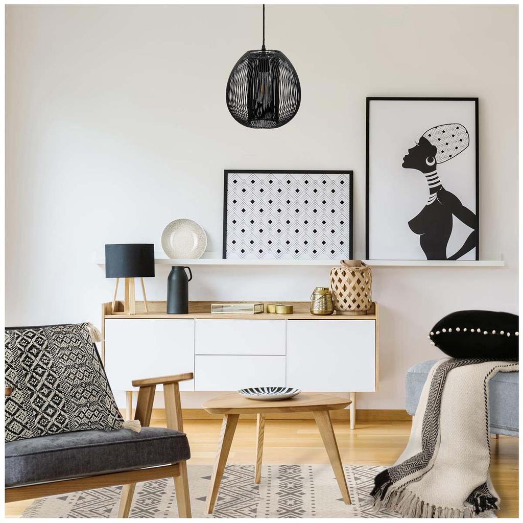 Les Trésors De Lily [A0882] — Подушка с помпоном «Scarlett», черная, 40 см.