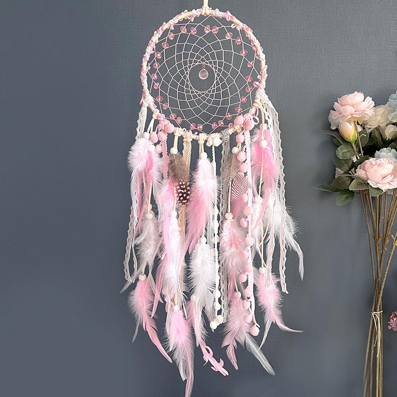 Dream Catcher Handmade Wind Chime Creative Feather Living Room Bedroom Wall Hanging Ornaments Birthday Gifts Home Decoration