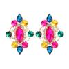 Fashion Trend Heavy Industry Earrings Women's Earrings Colored  Flower Exaggerated Bridal Luxury  Jewelry