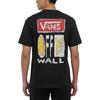 Vans Краска Короткий рукав Круглый вырез Удобная футболка Мужские топы VN000TKRBLK