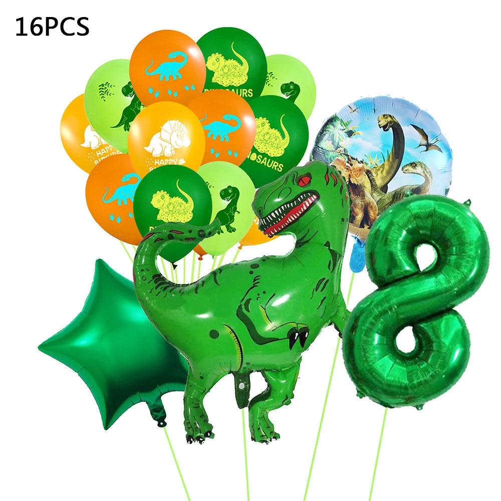 Набор воздушных шаров с зеленым динозавром, украшение для вечеринки по случаю дня рождения, 32-дюймовый воздушный шар с номером, детское украшение на день рождения, товары для вечеринок Bady Shower