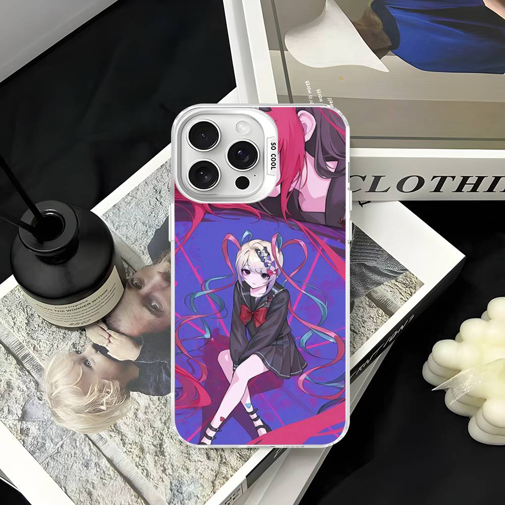 Аниме Needy Streamer Overload Чехол для телефона Для iPhone 16 15 14 13 12 11 17 Pro Max Plus Цвет Серебристый Корпус