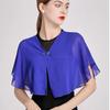 Women's Summer Chiffon Shawl with Camisole Dress and Lightweight French Style Cardigan Cover-Up