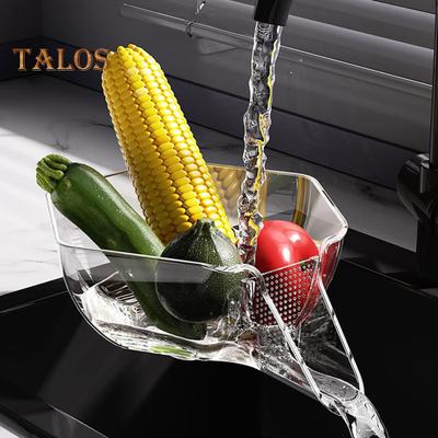 Многофункциональная сливная корзина с ручкой, большая емкость, пищевая кухонная мойка без BPA, дуршлаг, сушилка для фруктов