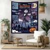 Christmas Nightmare Wall Decor Tapestry Art For Pet Memorial Birthdaywedding Party Backdrop Family Gift