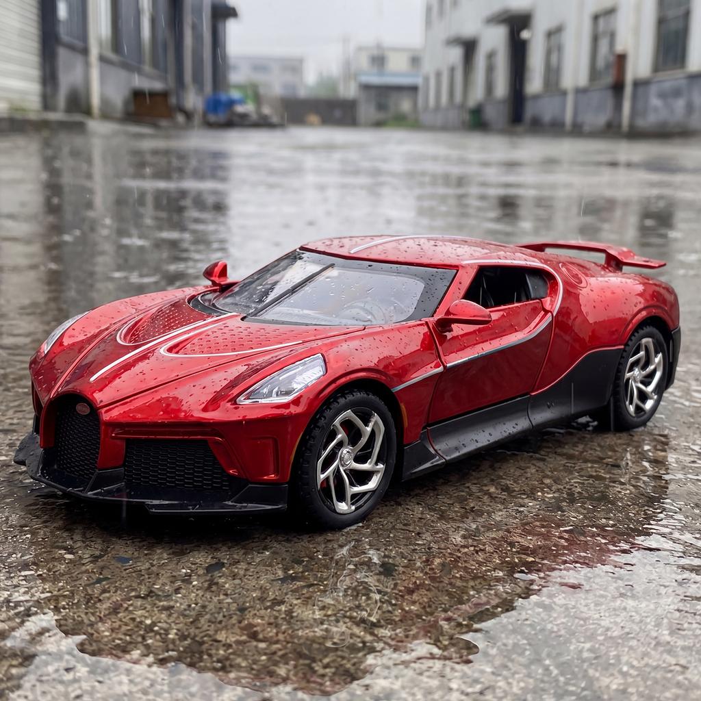 1:32 Bugatti La Voiture Noire Гиперкар Металлический Литой Модель Автомобиля Украшение для Дома и Настольный Орнамент для Компьютера Праздничный Подарок