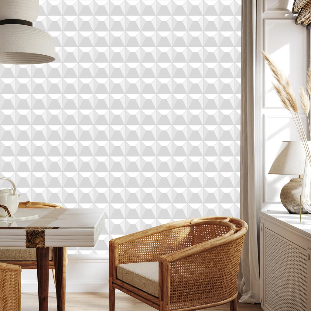 Optical modern and checkered wallpaper for living room and bedroom 50x1000