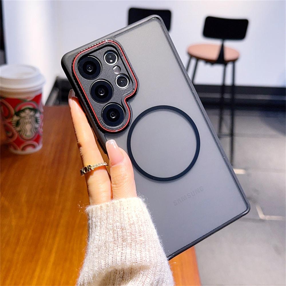 For Samsung Galaxy S25 Ultra Case Compatible with MagSafe TPU+PC Matte Phone Back Cover