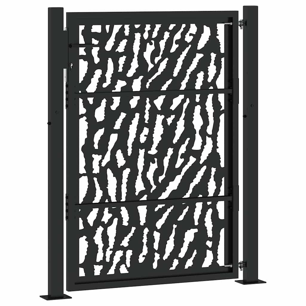 Garden Gate Black 100x125 cm Steel Trace Design