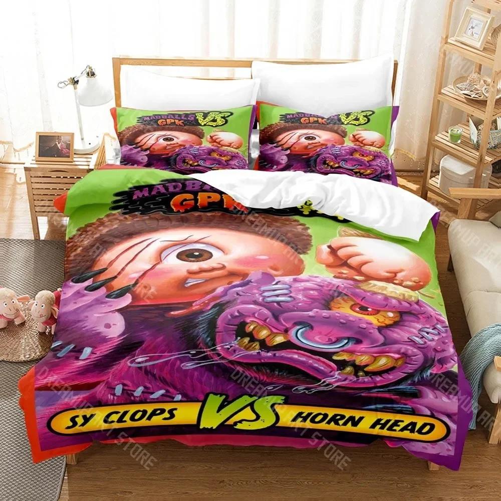 3D Print Garbage Pail Kids Bedding Set Single Twin Full Queen King Size Bed Set Teenager Bedroom Sheet Set 3D Anime