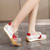 Женские белые дышащие кроссовки JCF212 2024, весна/лето, толстая подошва, завышенная высота, круглый носок, корейский стиль