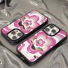 Mirror Phone Case for iPhone 15 11 13 14 for 15 16 Pro Max 12 13 16 Pro Cloud Flower and Animal Cute Style Phone Case