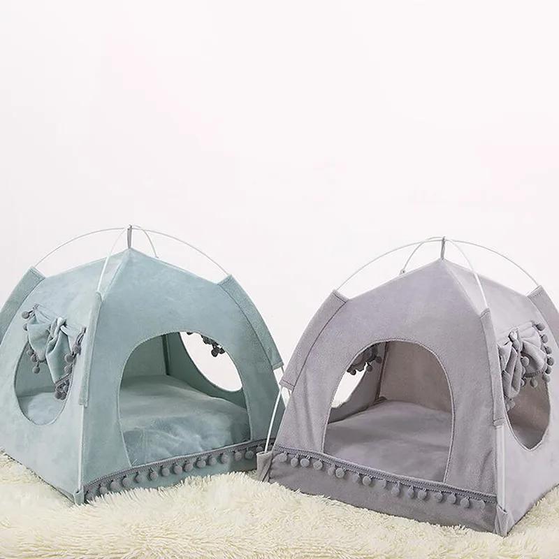 Палатка для кошек, кровать, товары для животных The General Teepee, закрытый уютный гамак с полами, домик для кошек, домик для маленьких собак, аксессуары Товары