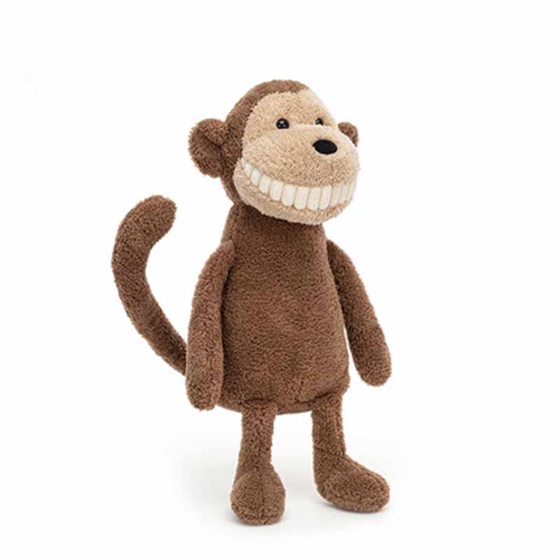 JELLYCAT Серия 'Улыбка с Большим Клыком' Животное Обезьяна Милая Кукла Плюшевая Кукла Высота 30 см
