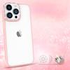 Kingxbar Sparkle iPhone 13 Pro Case with Crystals - Pink Rear Shield Cover