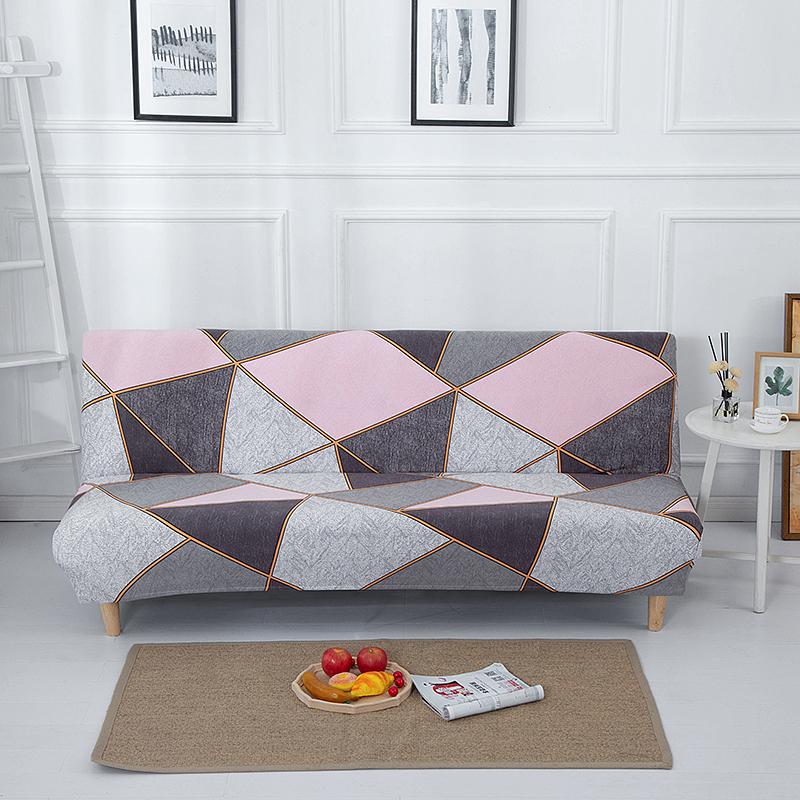 Folding Sofa Bed Cover for Living Room Armless Sofa Covers Elastic Spandex Material Soft Slipcovers