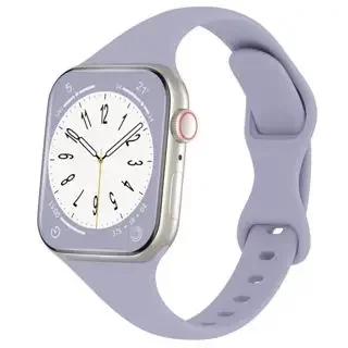 Тонкий силиконовый ремешок для Apple Watch 40 мм 44 мм 45 мм 41 мм 38 мм 42 мм однотонный ремешок-браслет для IWatch Series 1 2 3 4 5 6 SE 7