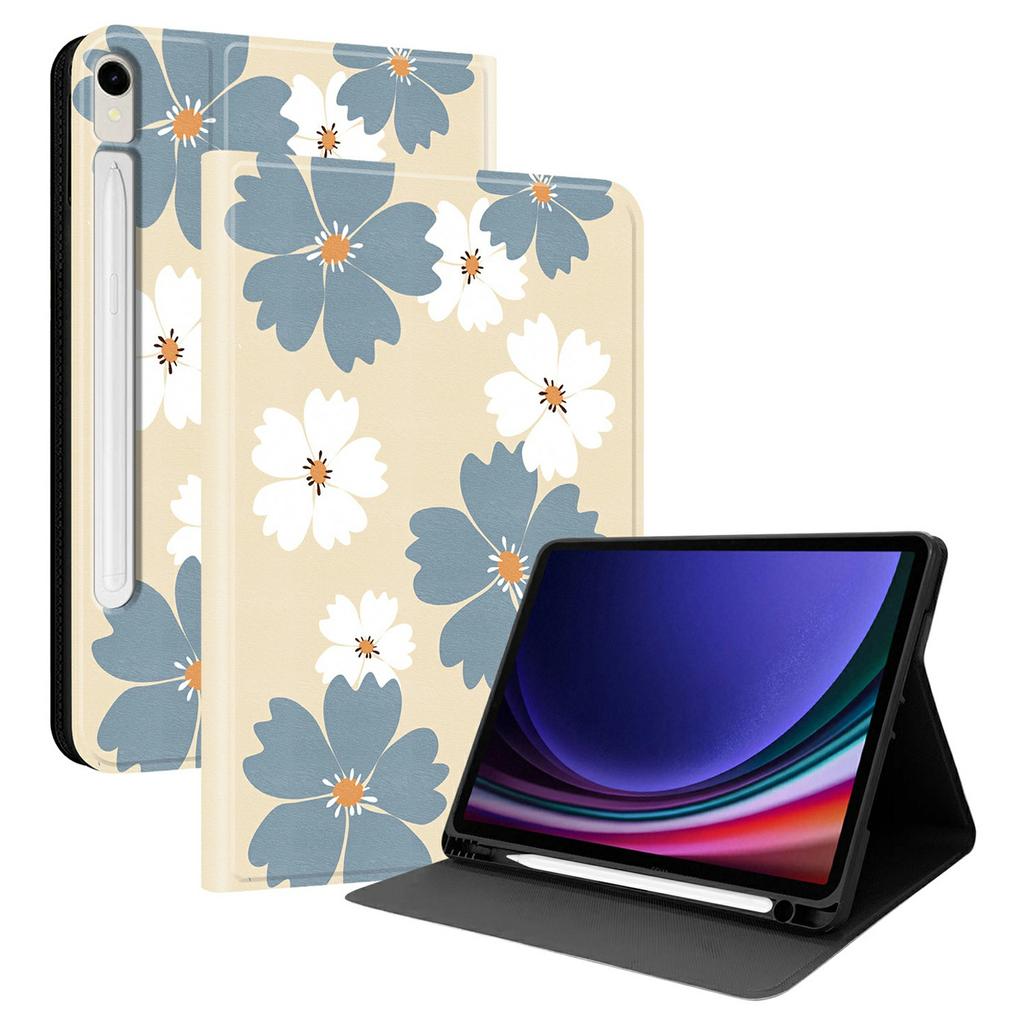 PU Leather Case For Samsung Galaxy Tab S10 Lite/S10 FE/S9 FE/S9 Pattern Print Tablet Cover Stand with Pen Slot (Stylus Not Included)