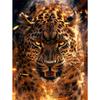 5d DIY Алмазная картина, вышивка крестом, животное, пламя, леопард, алмазная вышивка, мозаика, полный круглый дрель, домашний декор, искусство