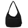 Canvas Bag Women'S Japanese Harajuku Solid Color Versatile Large-Capacity Shoulder Bag Student Class Commuter Bag Tote Bag
