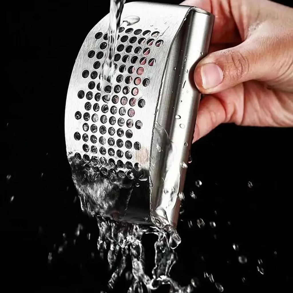 Upgraded Stainless Steel Garlic Press Squeezer Manual Garlic Ginger Rocker Crusher Garlic Cutting Mince Tools Kitchen Gadgets