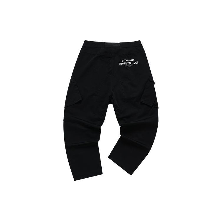 Fila Fusion Однотонные тканые брюки-карго мужские Глубокий черный T11M211806FBK