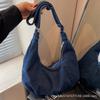 New Large-capacity Denim Shoulder Bag Fashionable and Simple Messenger Bag Japanese Casual Large-capacity Commuter Tote Bag