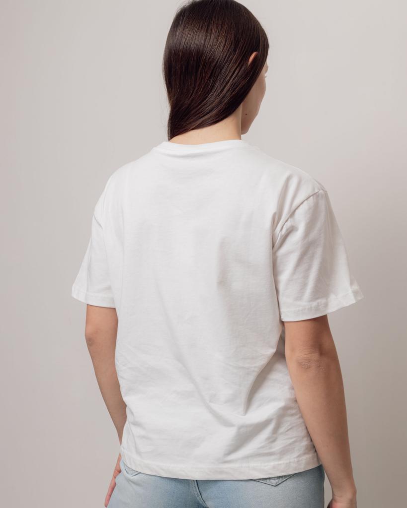 Футболка со стразами Crep 83759 S молочная