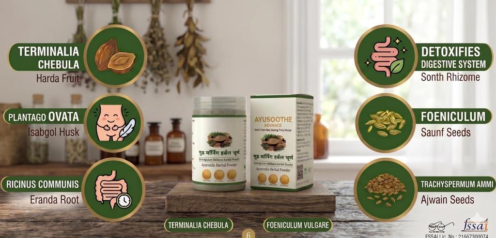 AYUSOOTHE ADVANCE Пищеварительный Регулятор Аюрведический Чурна 100г