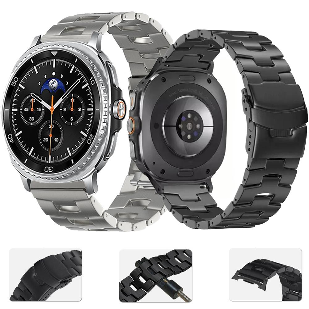 ONETitanium Ремешок для Samsung Galaxy Watch Ultra 2025 47мм/8 Classic 46мм Металлический Браслет для Galaxy Watch 8 44мм 40мм Оригинальный РемешокMN
