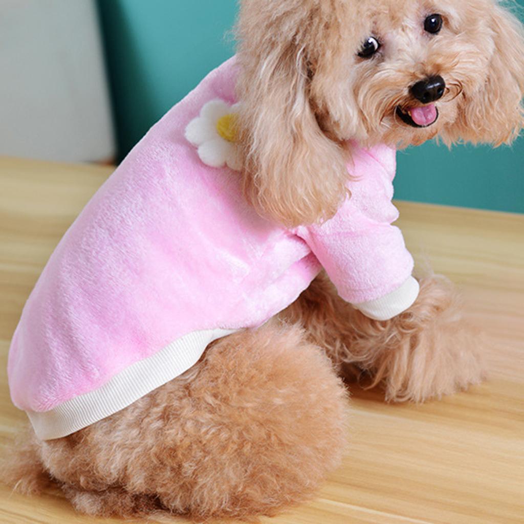 Winter Vest Two-legged Dog Shirt Warm O-neck Pet Plush Puppy Sweater Clothes