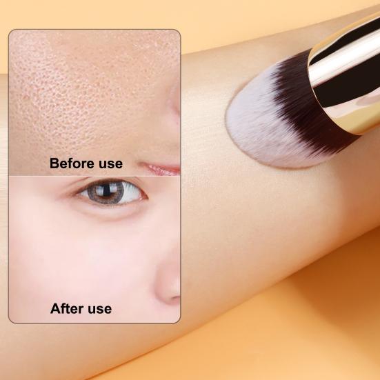 Двусторонняя кисть для макияжа Professional Slanted Flat Top Synthetic Kabuki Foundation Loose Powder