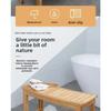 Bamboo Shower Bench Anti Slip Thickening Shower Stool with Storage Shelf Spa Bath Seat for Bathroom Organizer Hallway Bench