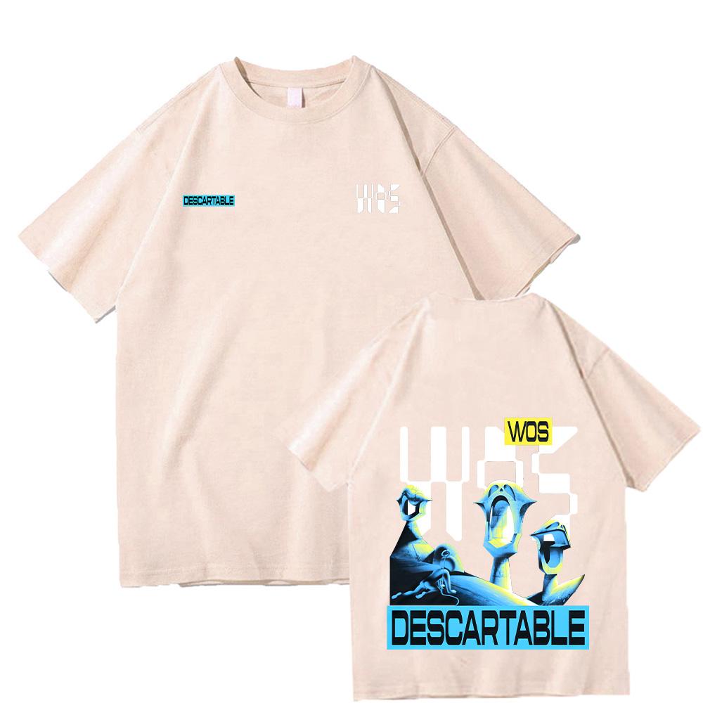 Remera Descartable Wos DESCARTABLE Album Graphic T-shirt Women Men's Retro Fashion T Shirt Hip Hop Cotton Tees