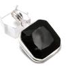 Black Spinel Gemstone Handmade 925 Sterling Silver Jewelry Pendant 1.62" u7V64