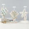 Mediterranean Style Fish-shaped Candlestick Handicraft Gifts Wooden Starfish Candlestick Display Rack Home Desktop Decoration
