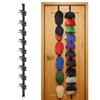 Over-the-Door Hat Hanger Adjustable Baseball Cap Organizer Two-Way Hanging Hat Holder for Entrance Bedroom Garage Doors