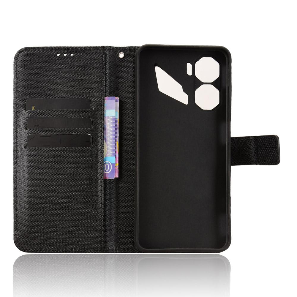 For ZTE Nubia Neo 3 5G Leather Wallet Case with Strap Diamond Texture Phone Cover