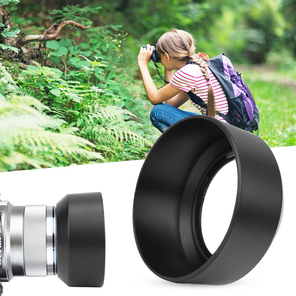 LH-40B Качественная портативная пластиковая бленда объектива камеры Olympus M.ZUIKO 45mm f1.8(черный)