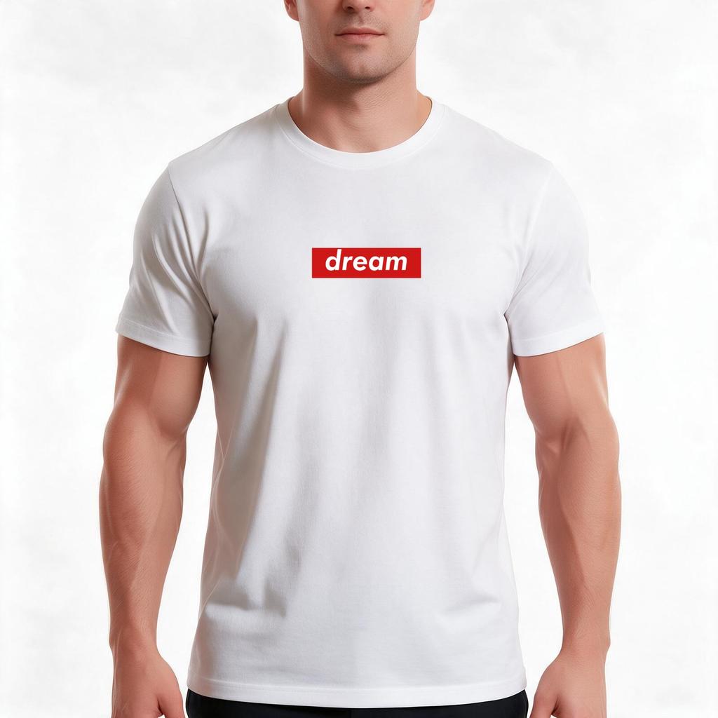 Dream Tshirt Summer Casual Cotton Tee Oversized Streetwear Tops Vintage Graphic Print Loose Fit Short Sleeve 100 Cotton