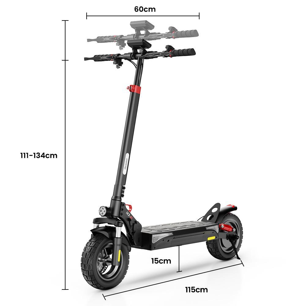 iScooter IX3 10" Electric Scooter 40KM/H Off-Road Tire 800W Motor 48V/10Ah Battery For 40KM Range,App Control