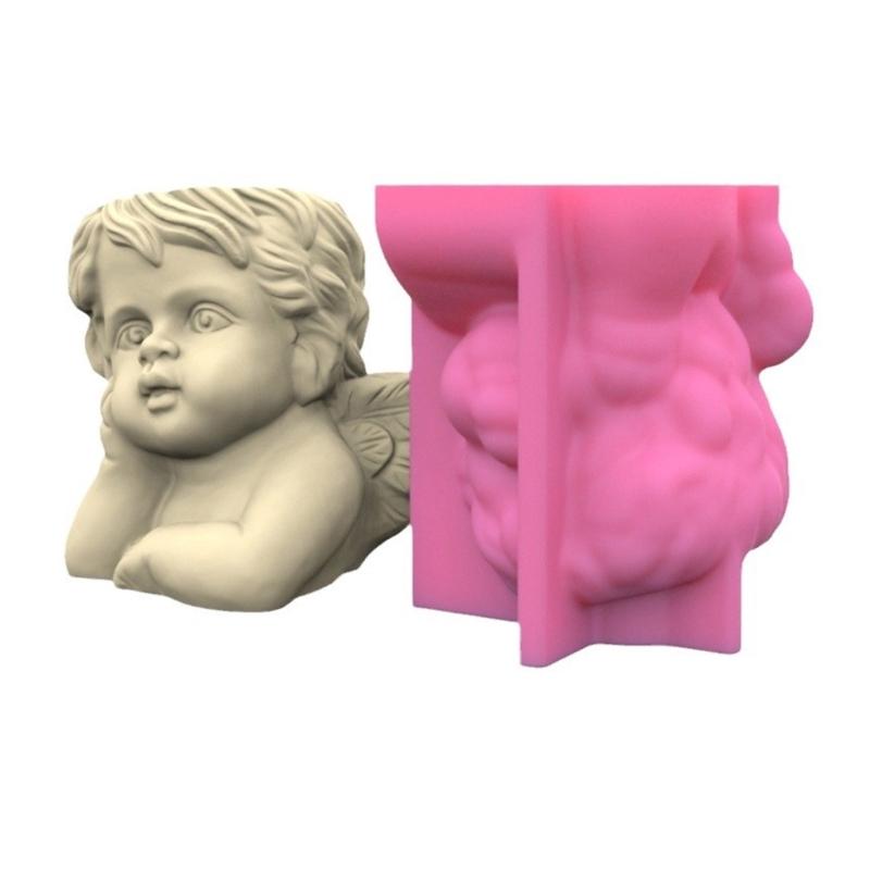 Cute Angel Silicone Mold Succulent Flower Silicone Mold for Crafts Unique Succulent Candle Holders